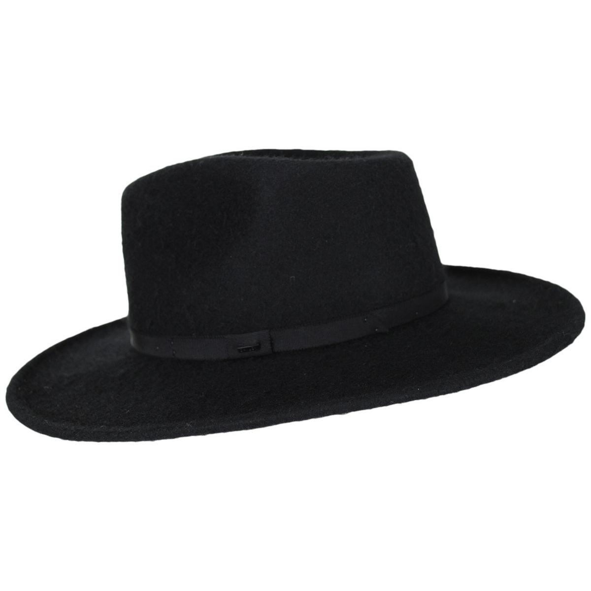 Bailey 1922 | Conlon Wool Felt Fedora Hat | 130391 | profile | BLACK
