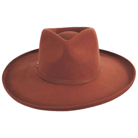 Biltmore | V.C. Revel Heart Wool Felt Rancher Fedora Hat | 130273 | front | RUST