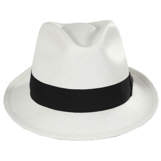 Stefeno Hats | Skip Panama Straw Fedora Hat | 129700 | front | BLEACH