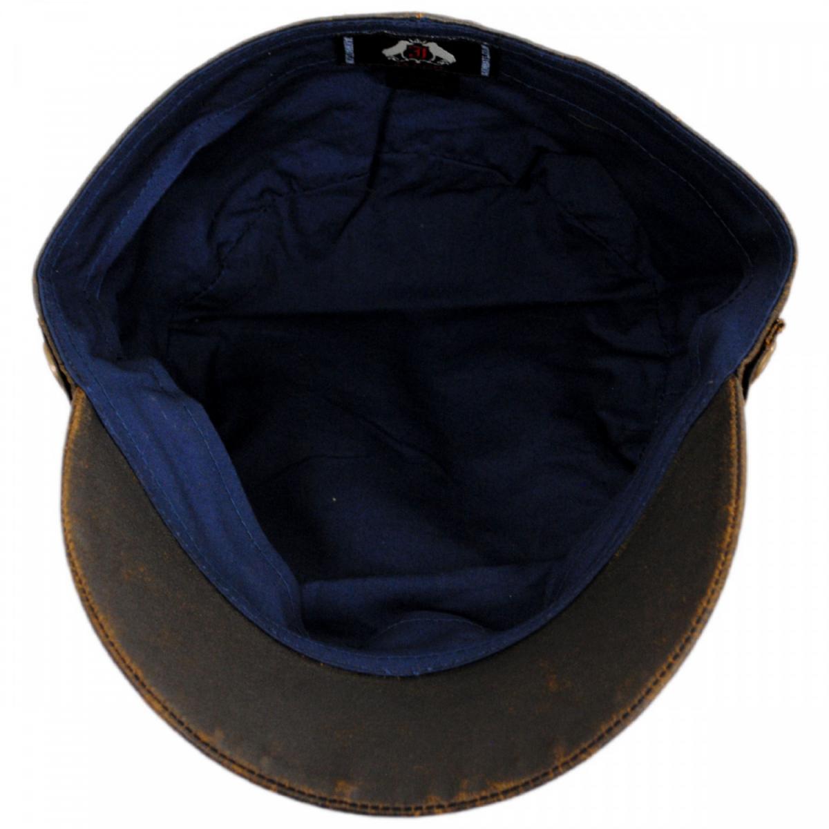 Jaxon Hats | Weathered Cotton Army Cadet Cap | 222301 | under | BROWN