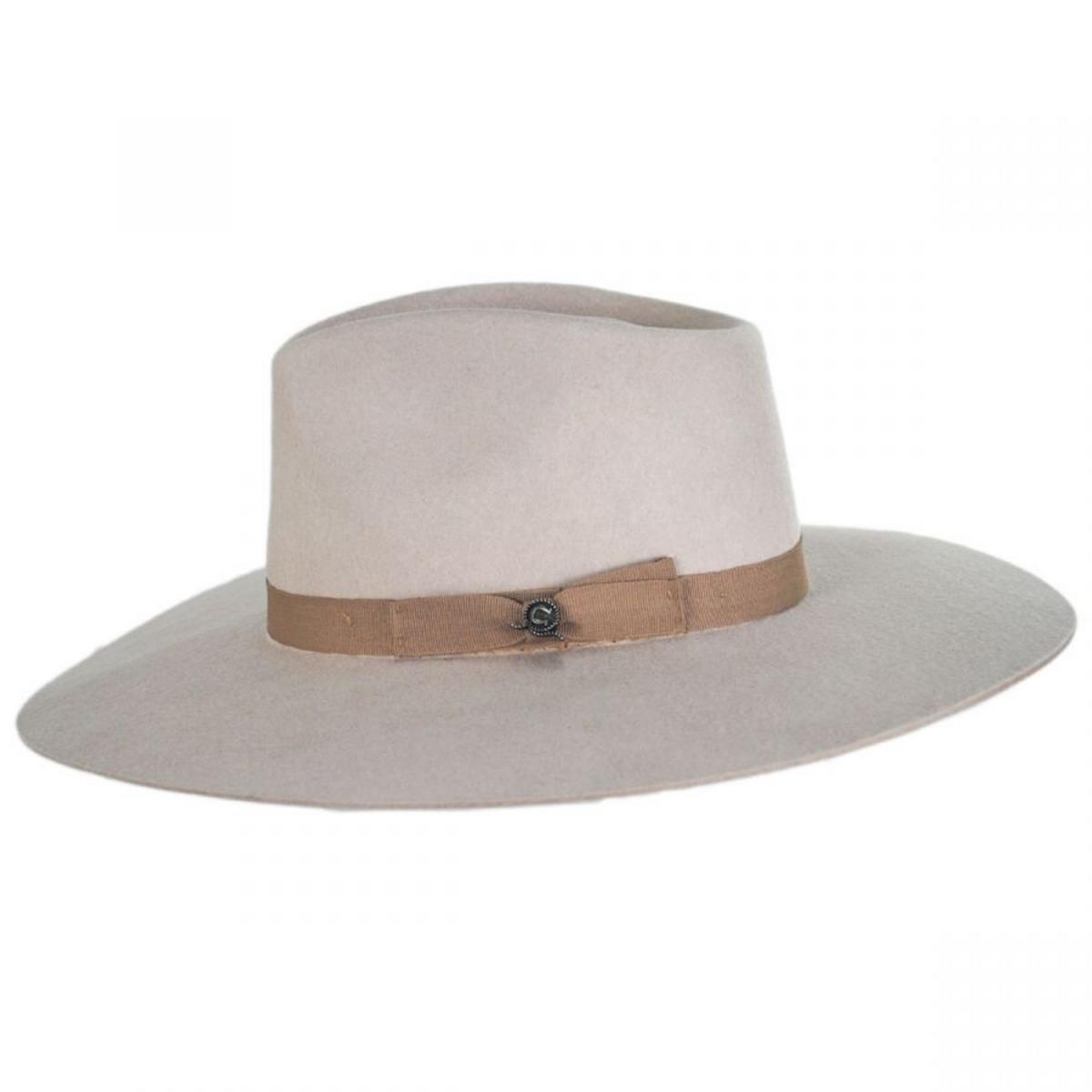 Charlie 1 Horse | Highway Wide Brim Wool Felt Fedora Hat - Standard Colors | 124983 | profile | SILVERBELLY