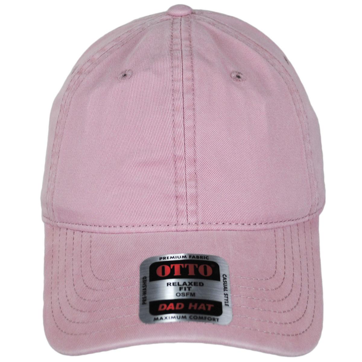 Otto | LoPro Washed Cotton Twill Strapback Baseball Cap Dad Hat | 201407 | front | DUSTY ROSE