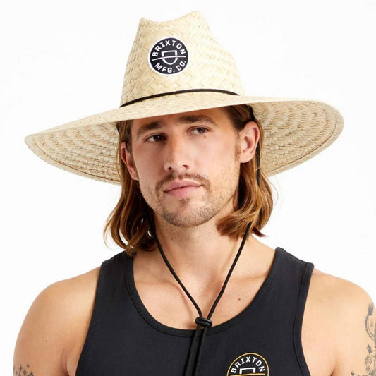 BRIXTON HATS | Crest Palm Leaf Straw Lifeguard Hat | 128334 | lsmone | NATURAL