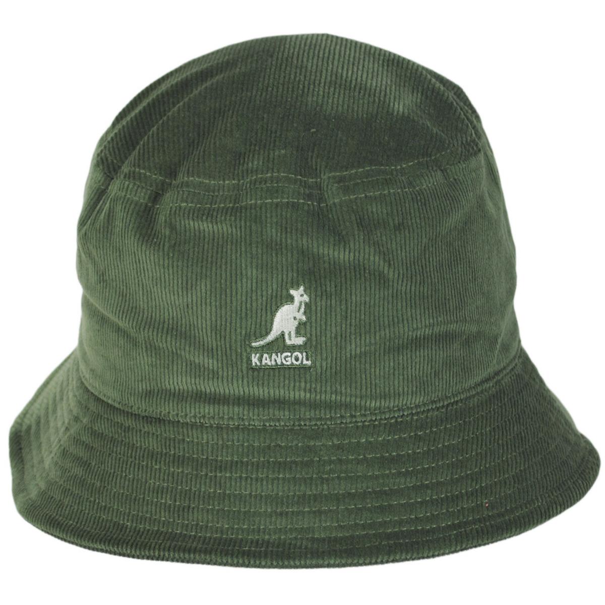 Kangol | Corduroy Cotton Blend Bucket Hat | 185710 | front | OLIVE