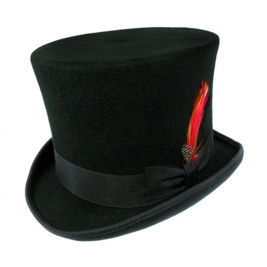 Jaxon Hats | Victorian Wool Felt Top Hat - Black | 193900 | lead | BLACK