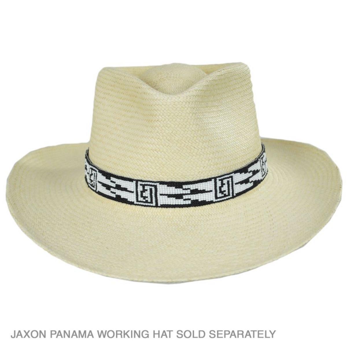 SunBody Hats | Two Tone Beaded Hat Band | 602628 | profile | WHITE/BLACK