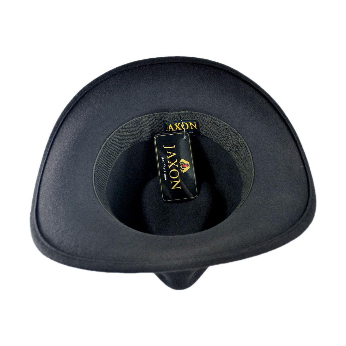Jaxon Hats | Wholesale Crushable Wool Felt Outback Hat B2B Pre-Pack | B2B135002 | under | BLACK