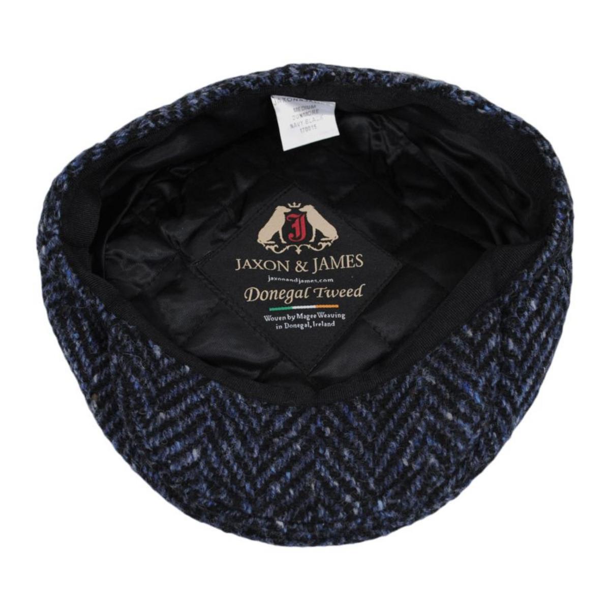 Jaxon & James | Dunmore Donegal Tweed Wool Ivy Cap | 170015 | under | NAVY/BLACK