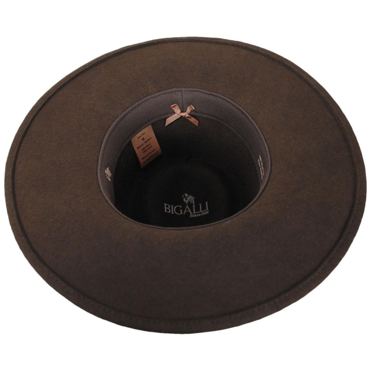 Bigalli | Australian Wool Felt Outback Hat | 131419 | under | CHOCOLATE
