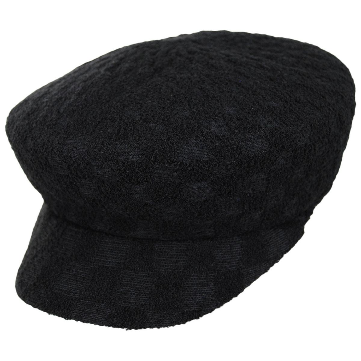 Kangol | Bermuda Check Stitch Mau Fiddler Cap | 201124 | lead | BLACK