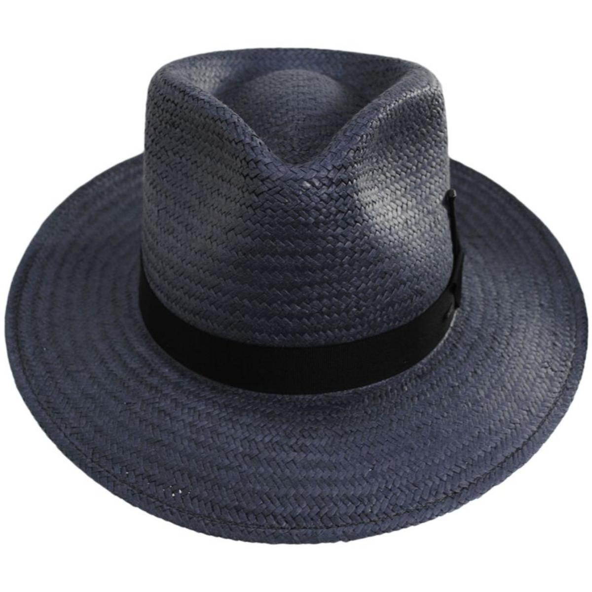 Bailey 1922 | Adlay Raindura Straw Fedora Hat | 127742 | front | NAVY