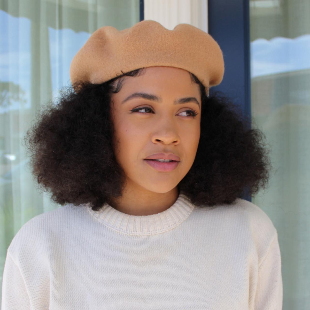 Village Hat Shop | Wool Fashion Beret | 152500 | lsftwo | CAMEL