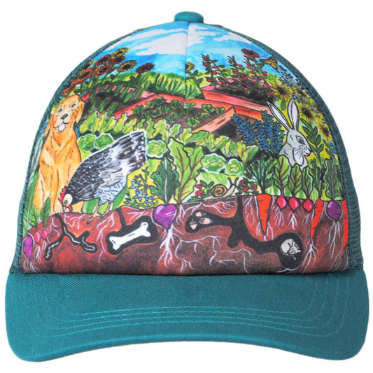 Sunday Afternoons | Kid's Garden Party Trucker Snapback Baseball Cap | 401274 | front | MULTI