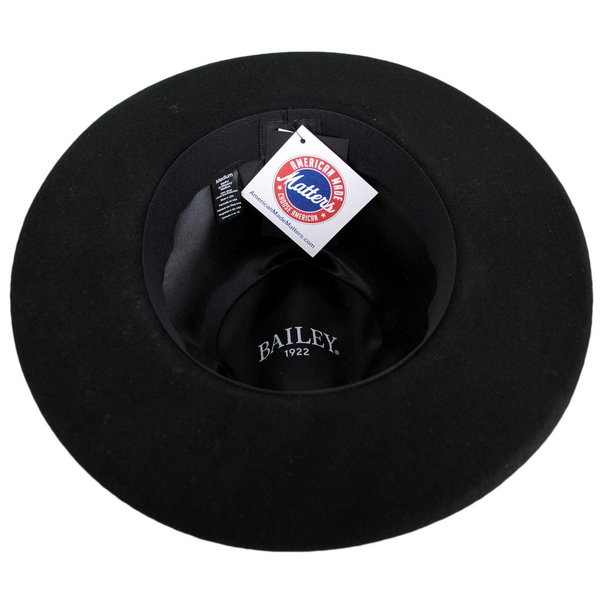 Bailey 1922 | Walsden Wool Felt Homburg Hat | 133301 | under | BLACK