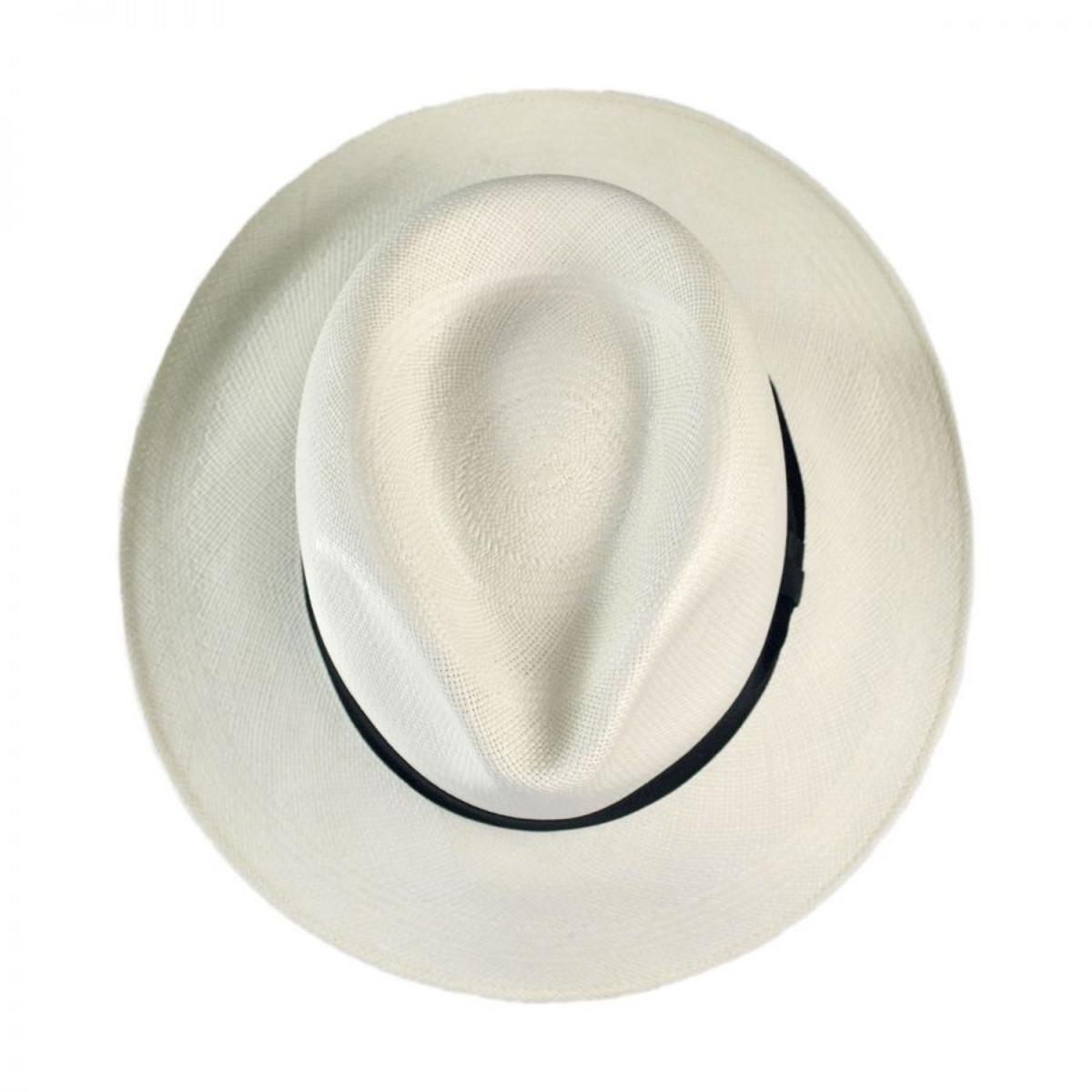 Jaxon Hats | Novo Grade 8 Panama Straw Fedora Hat | 127120 | top | BLEACH