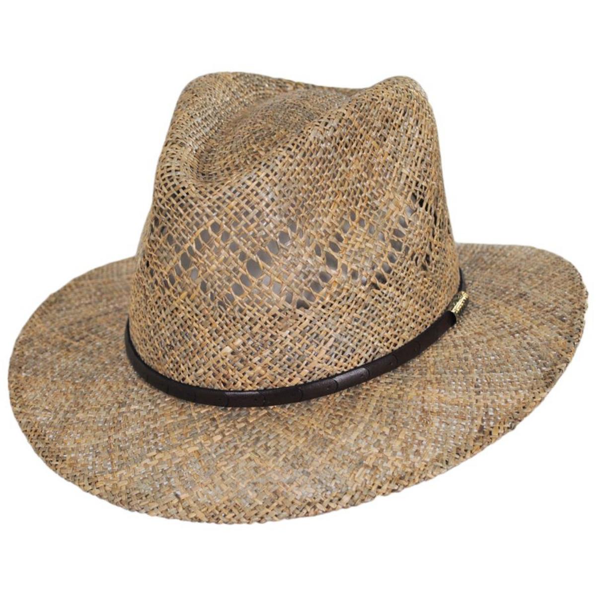 Stetson | Creston Seagrass Straw Safari Fedora Hat | 127034 | lead | NATURAL