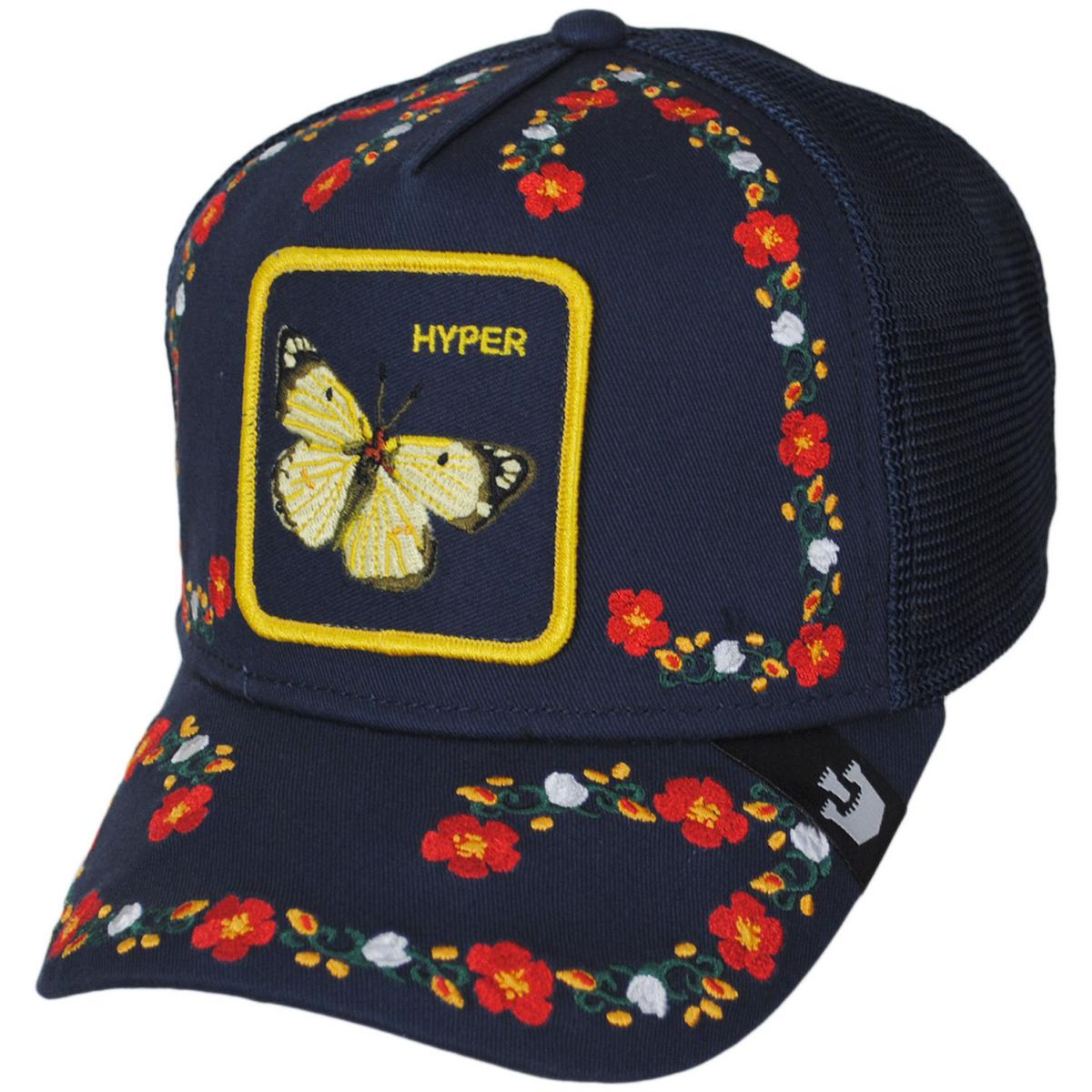 Goorin Bros | Hyper Floral Mesh Trucker Snapback Baseball Cap | 200695 | lead | NAVY