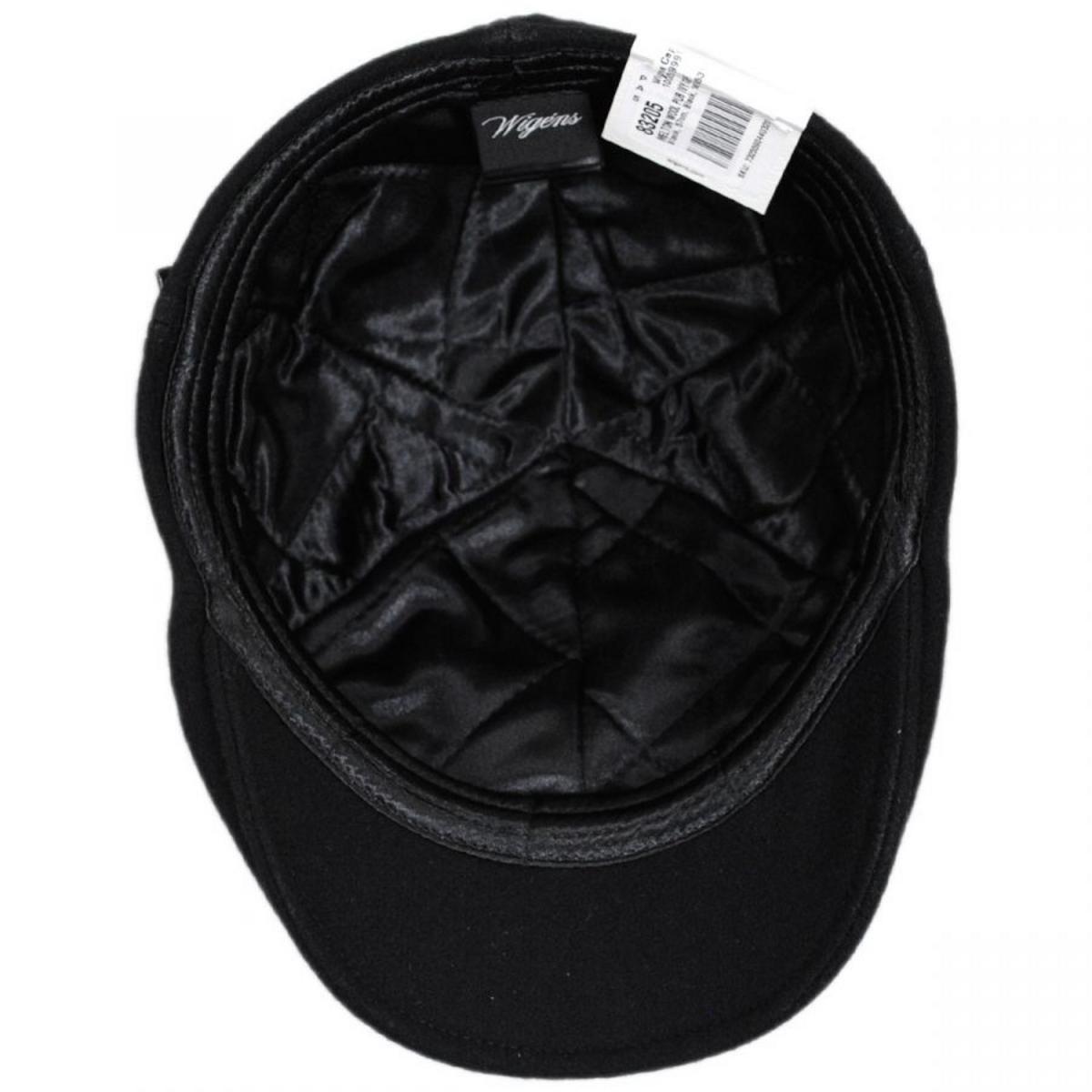 Wigens Caps | Melton Wool Pub Duckbill Cap | 161953 | under | BLACK