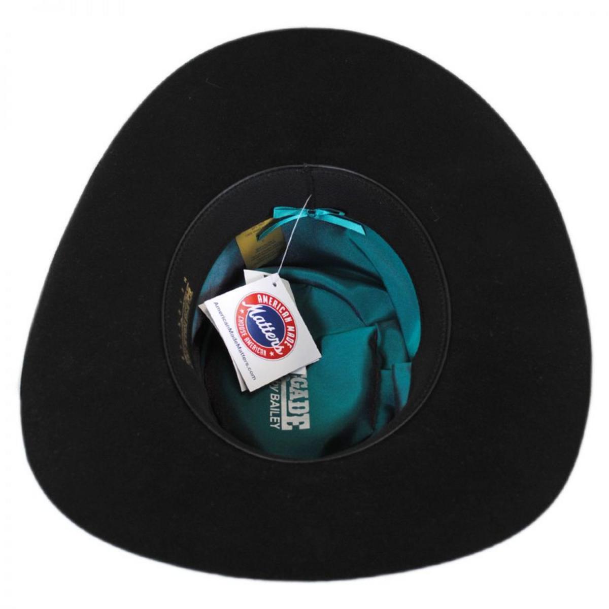 Renegade | Ellsworth Wool Felt Western Hat | 130179 | under | BLACK