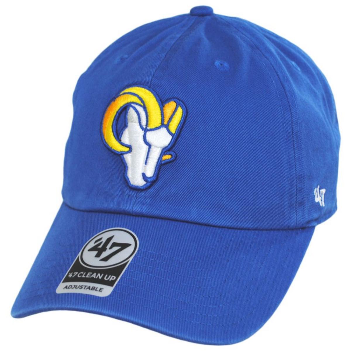 47 Brand | Los Angeles Rams NFL Clean Up Strapback Baseball Cap Dad Hat | 203582 | lead | BLUE
