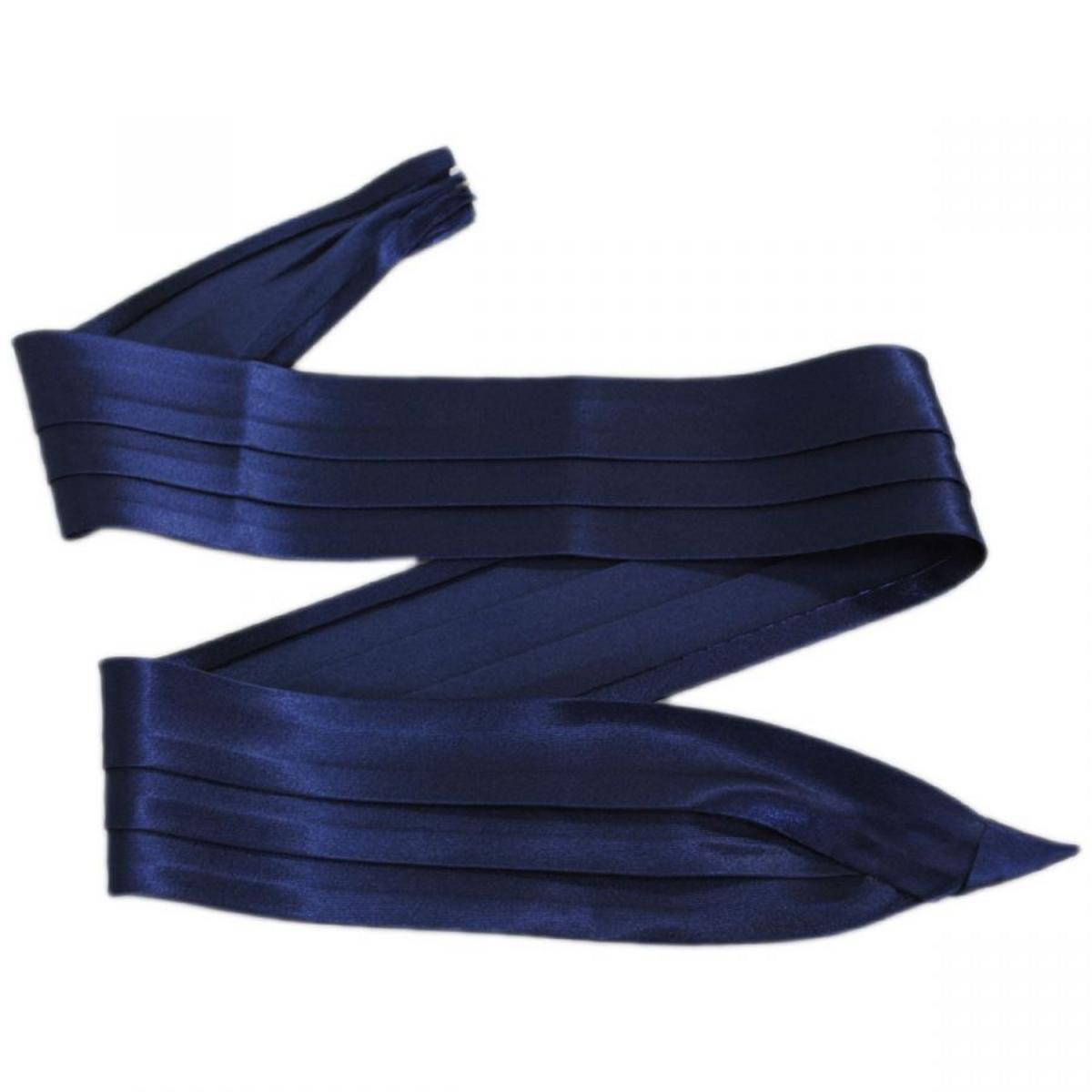 Capas Headwear | 3-Pleat Satin Puggaree Hat Band | 602013 | lead | NAVY BLUE
