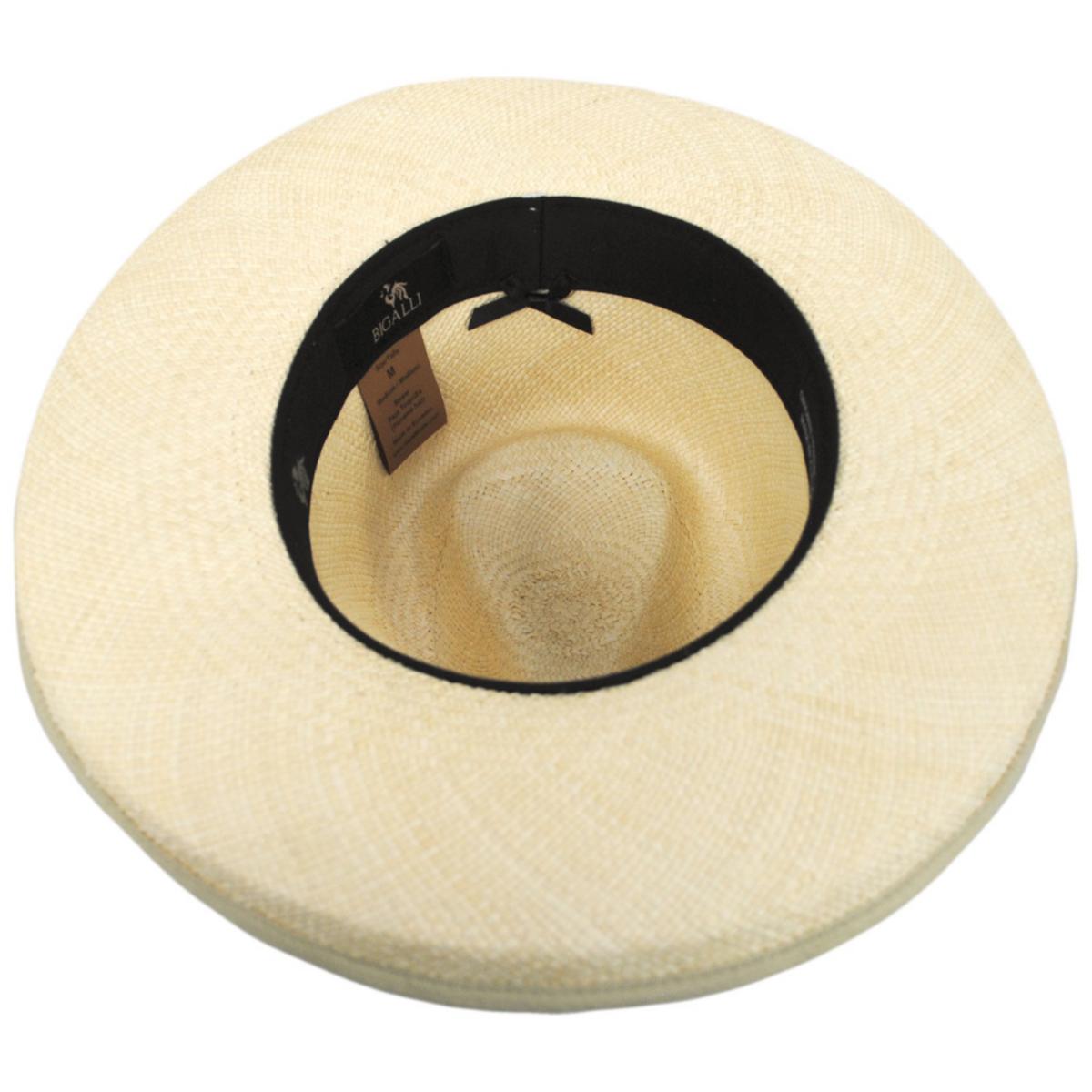 Bigalli | Huck Panama Straw Fedora Hat | 129236 | under | NATURAL