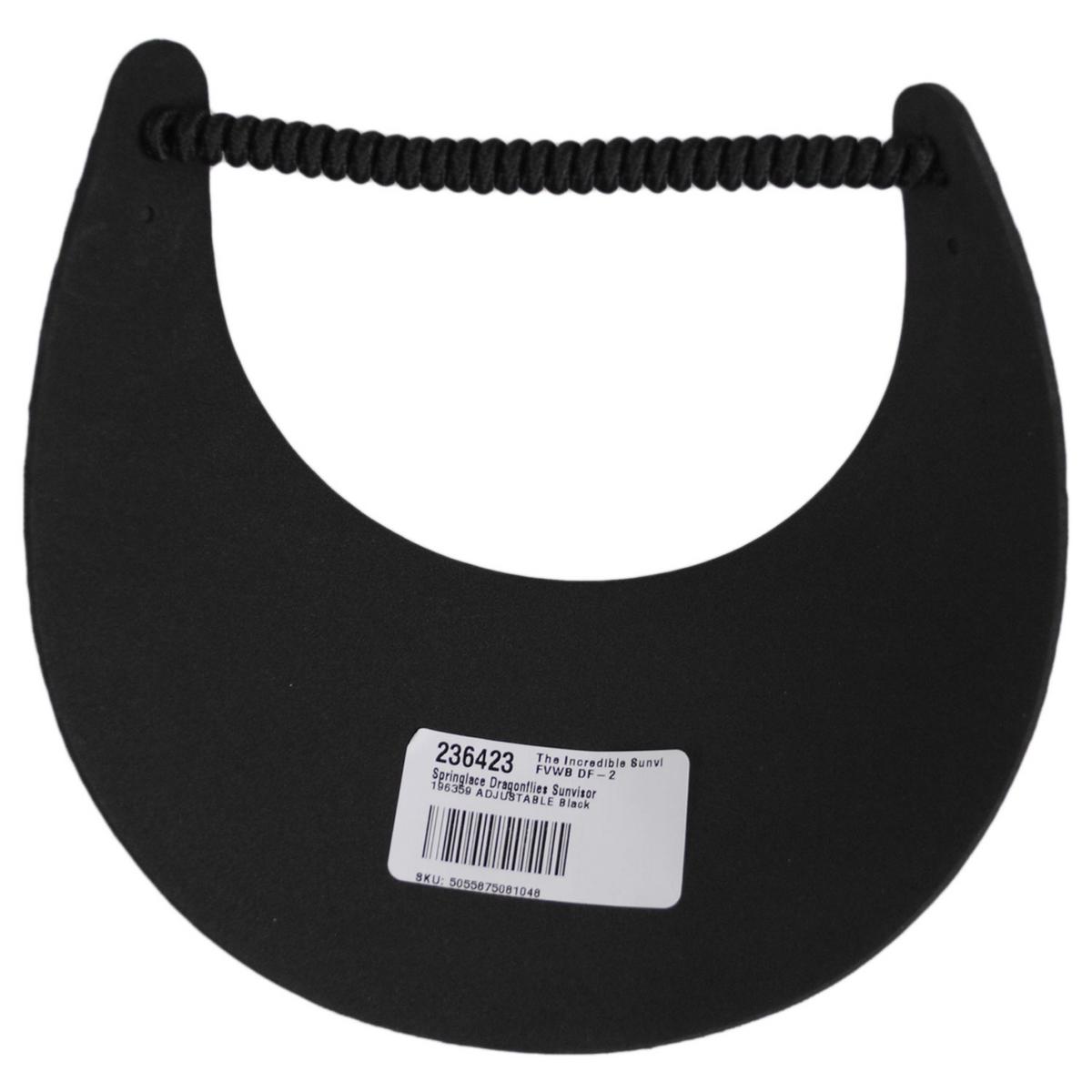 The Incredible Sunvisor | Springlace Dragonflies Sunvisor | 196359 | under | BLACK