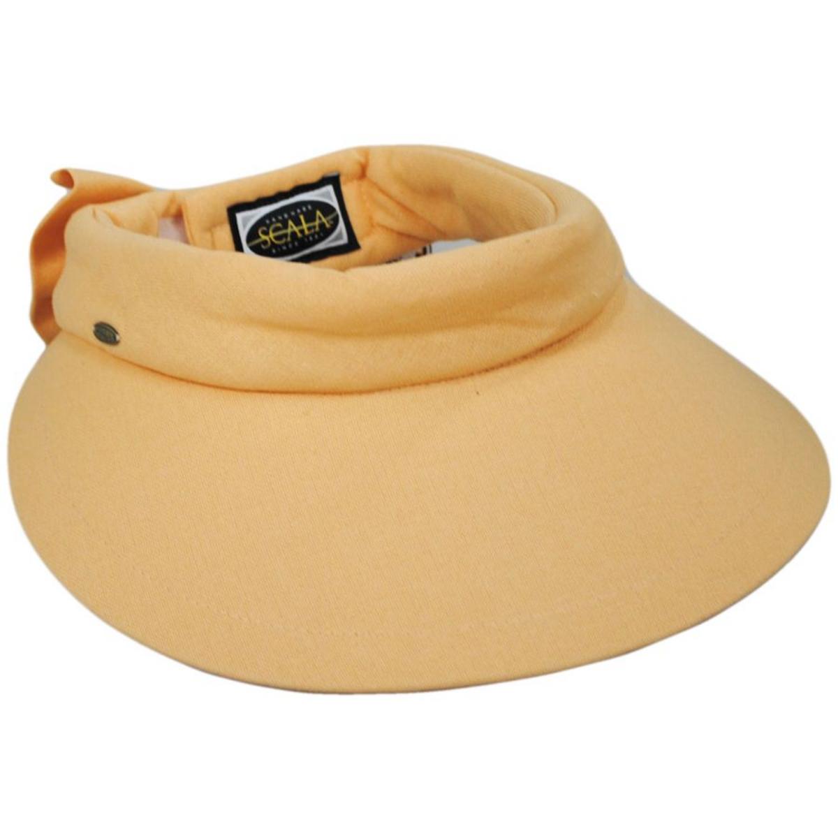 Scala | Backbow Cotton Visor | 195018 | lead | BEESWAX