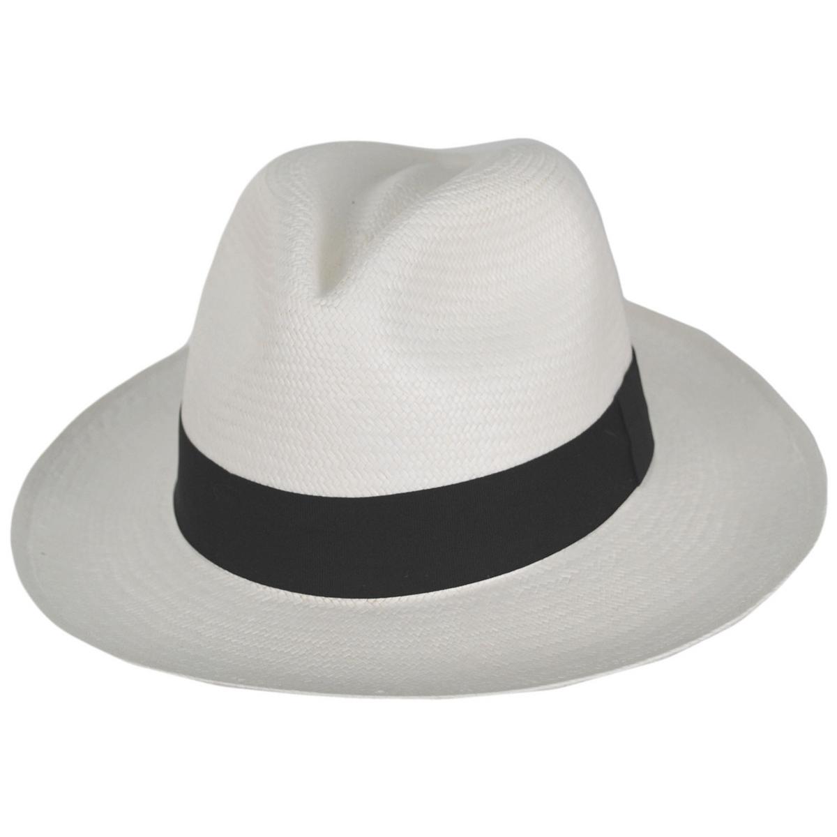 Hats Montecristi | Panama Straw Grade 10 Clasico Center Pinch Fedora Hat | 127127 | lead | BLEACH