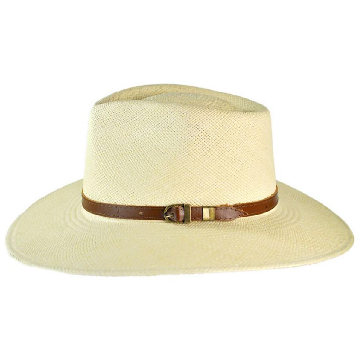 Bigalli | Australian Excursion Panama Straw Fedora Hat | 129213 | profile | NATURAL