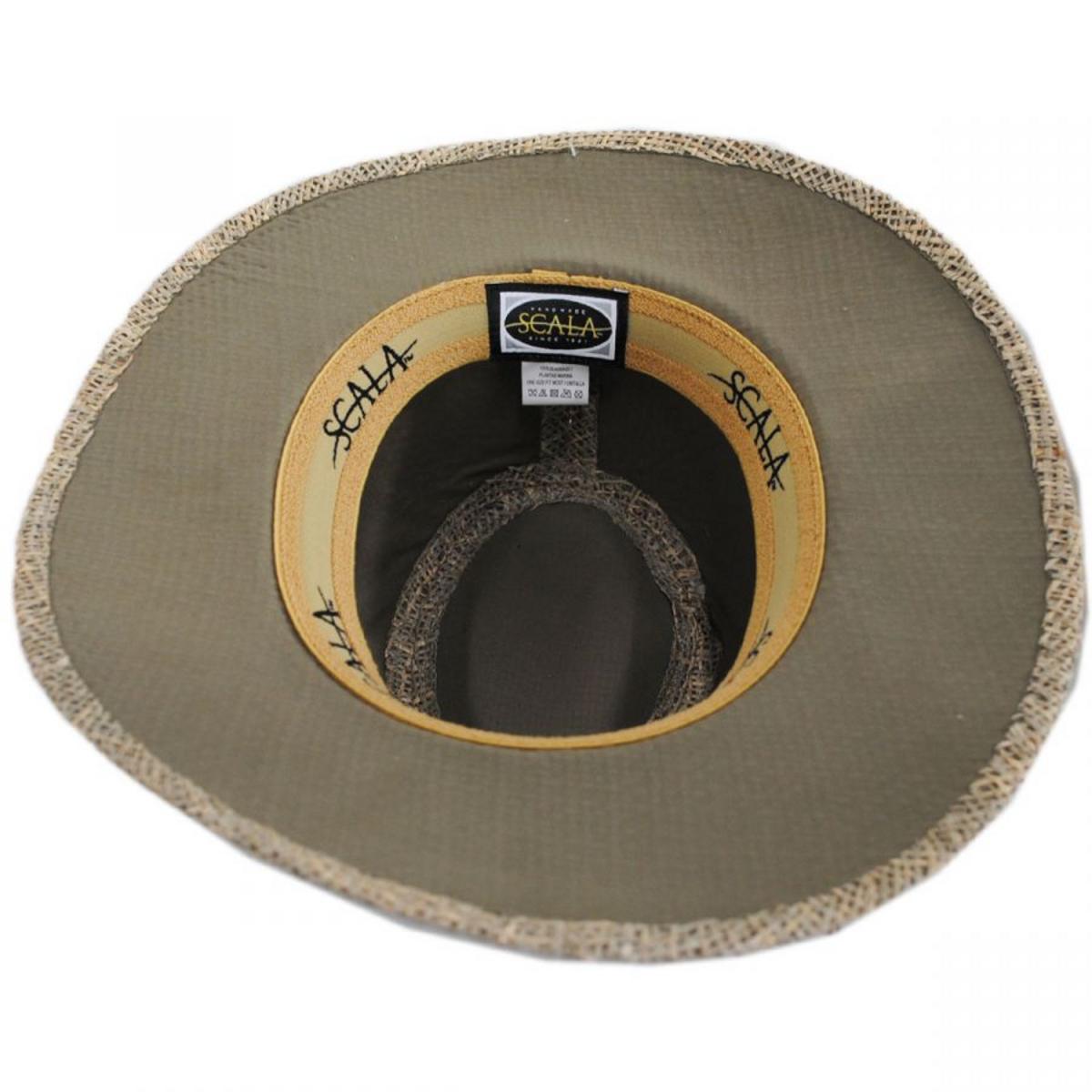 Scala | Quest Seagrass Straw Safari Fedora Hat | 126344 | under | NATURAL