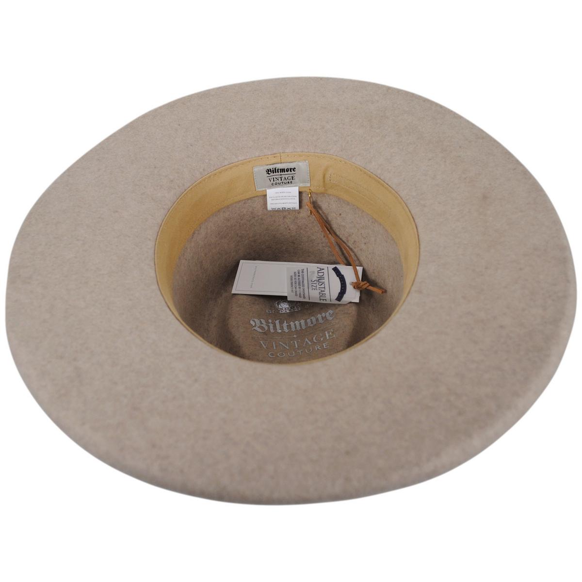 Biltmore | V.C. The Bones Wool Felt Fedora Hat | 130296 | under | BRINDLE