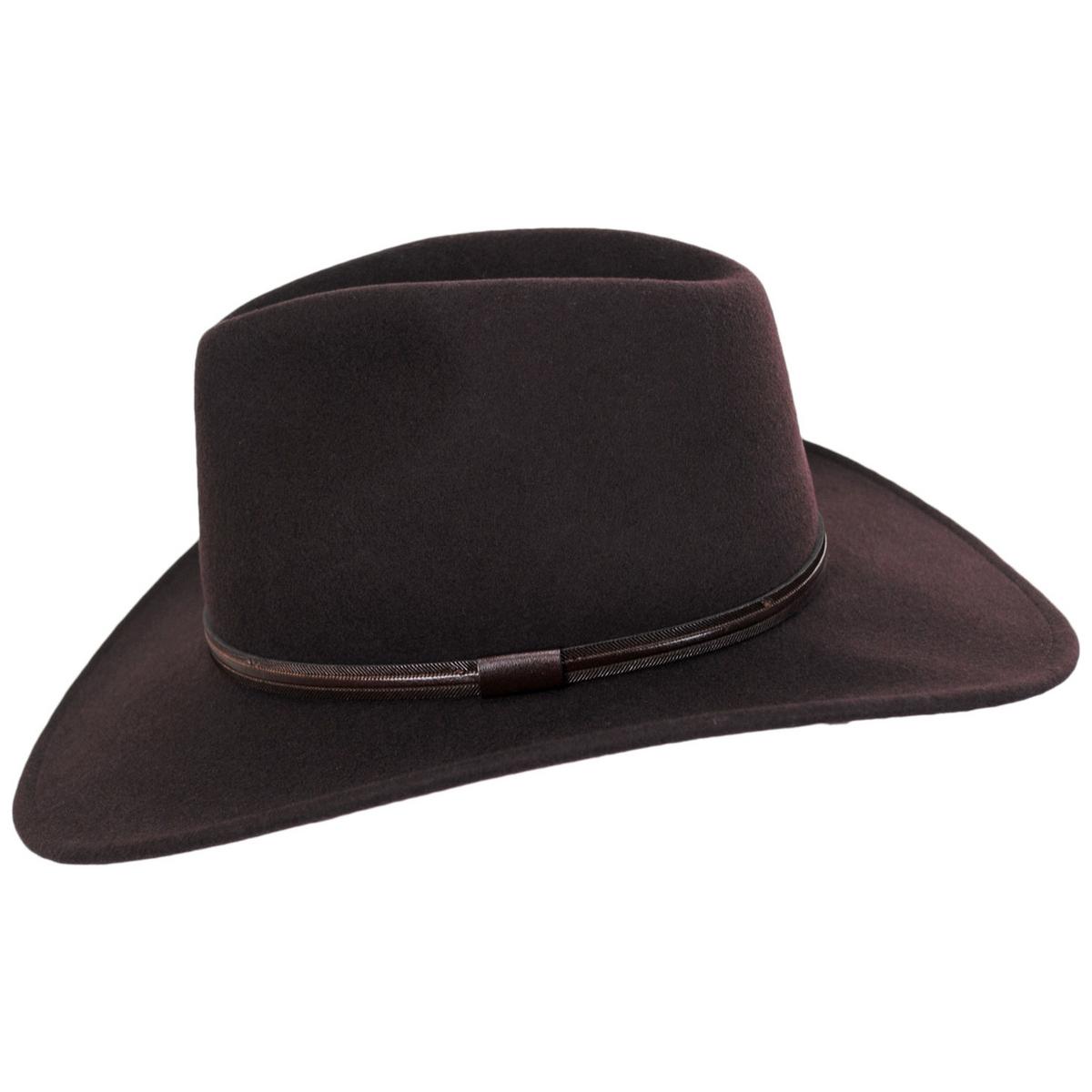 Jaxon Hats | Wholesale Sedona Wool Felt Cowboy Hat B2B Pre-Pack | B2B135011 | profile | BROWN