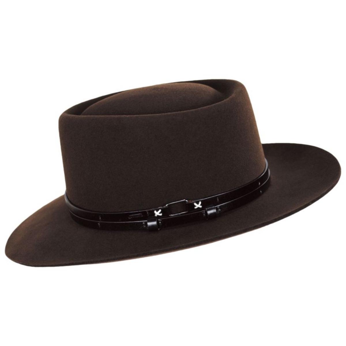 Bailey 1922 | Lang Elite Wool Felt Gambler Hat | 130393 | profile | UNIFORM GREEN