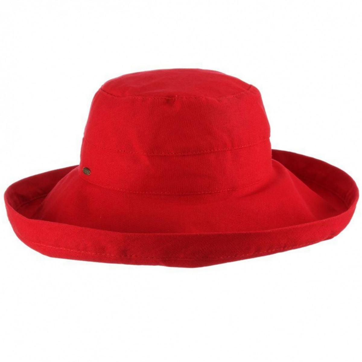Scala | Lanikai Cotton Sun Hat | 106374 | front | RED