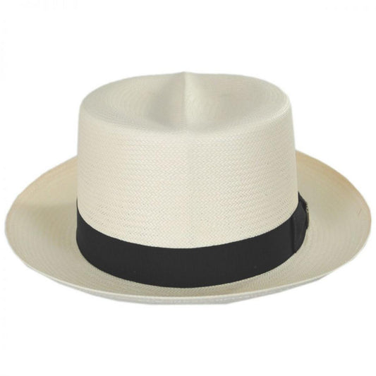 Dobbs | Optimo Shantung Straw Fedora Hat | 126985 | front | NATURAL