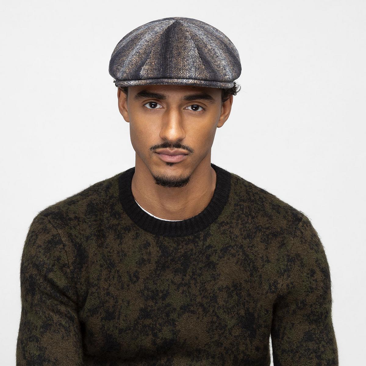 Bailey 1922 | Chadwick Striped Newsboy Cap | 167232 | lsmtwo | DARK BLUE