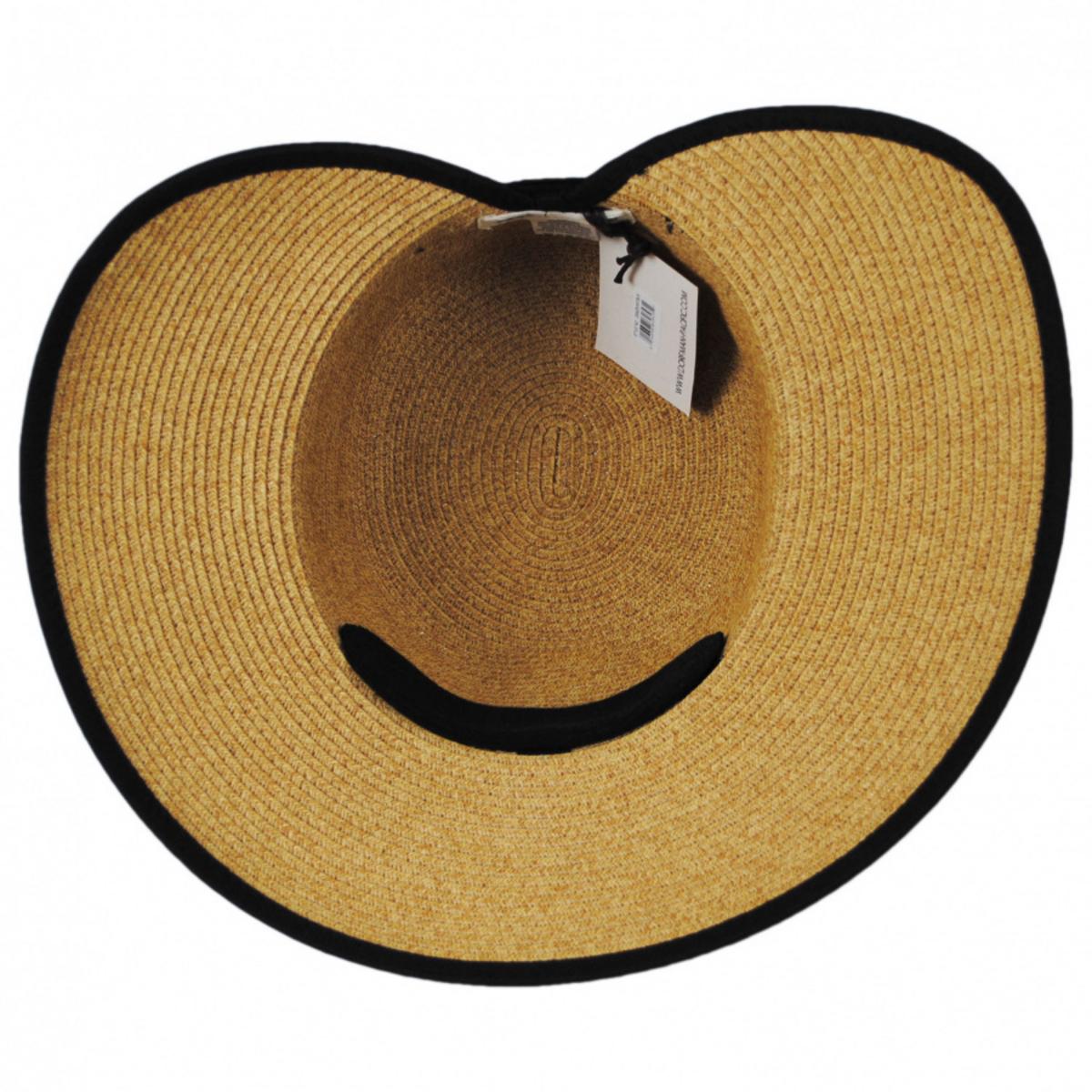 Cappelli | Toyo Straw Braid Facesaver Hat | 101201 | under | NATURAL/BLACK
