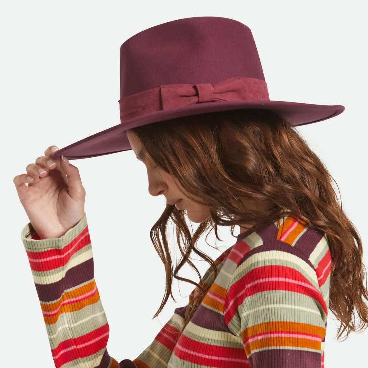 BRIXTON HATS | Layton Comfort Wool Felt Fedora Hat | 123930FW25 | lsfone | PORT/PORT