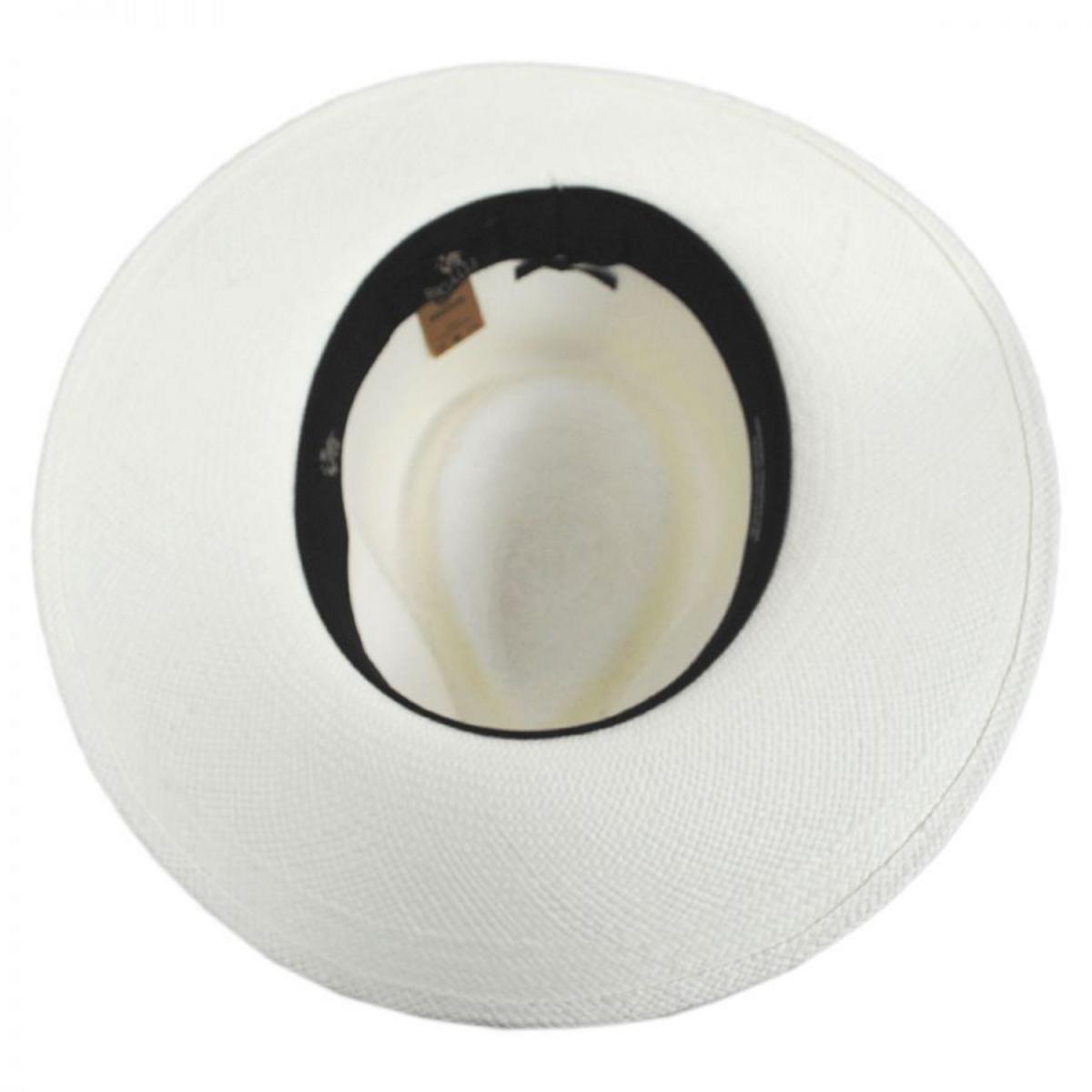 Bigalli | Australian Panama Straw Fedora Hat | 129205 | under | WHITE