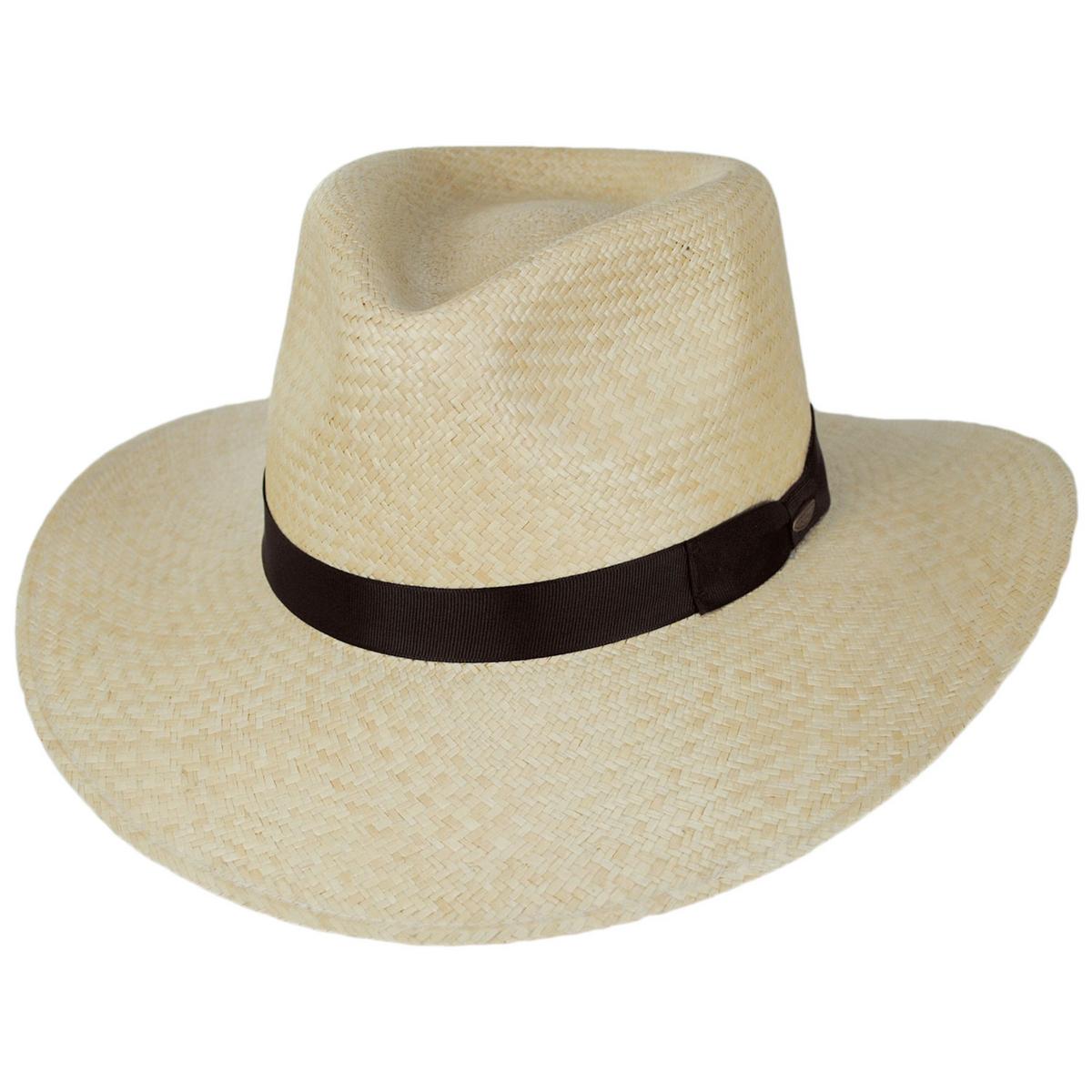 Scala | Belloso Panama Straw Outback Hat | 126077 | lead | NATURAL