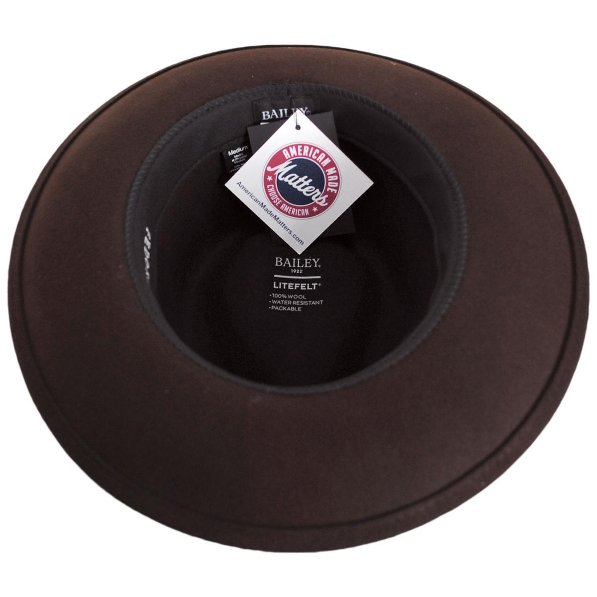 Bailey 1922 | Packable Wool LiteFelt Fedora Hat - Java Bean | 130003JB | under | JAVA BEAN