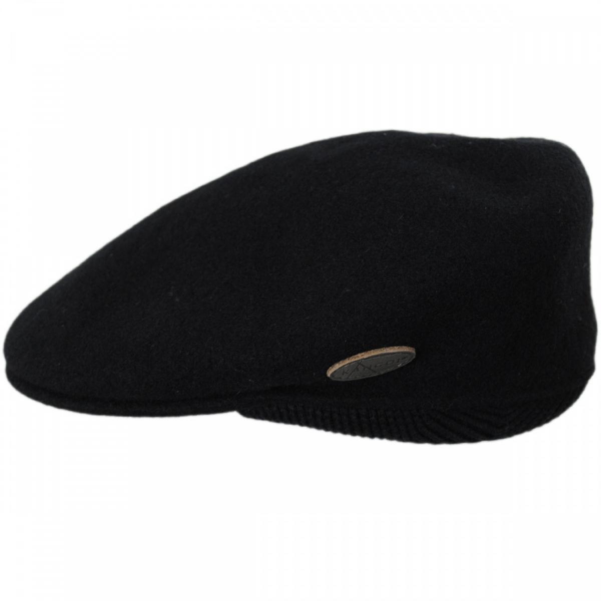 Kangol | Wool 504 Earflap Ivy Cap | 160816 | profile | BLACK