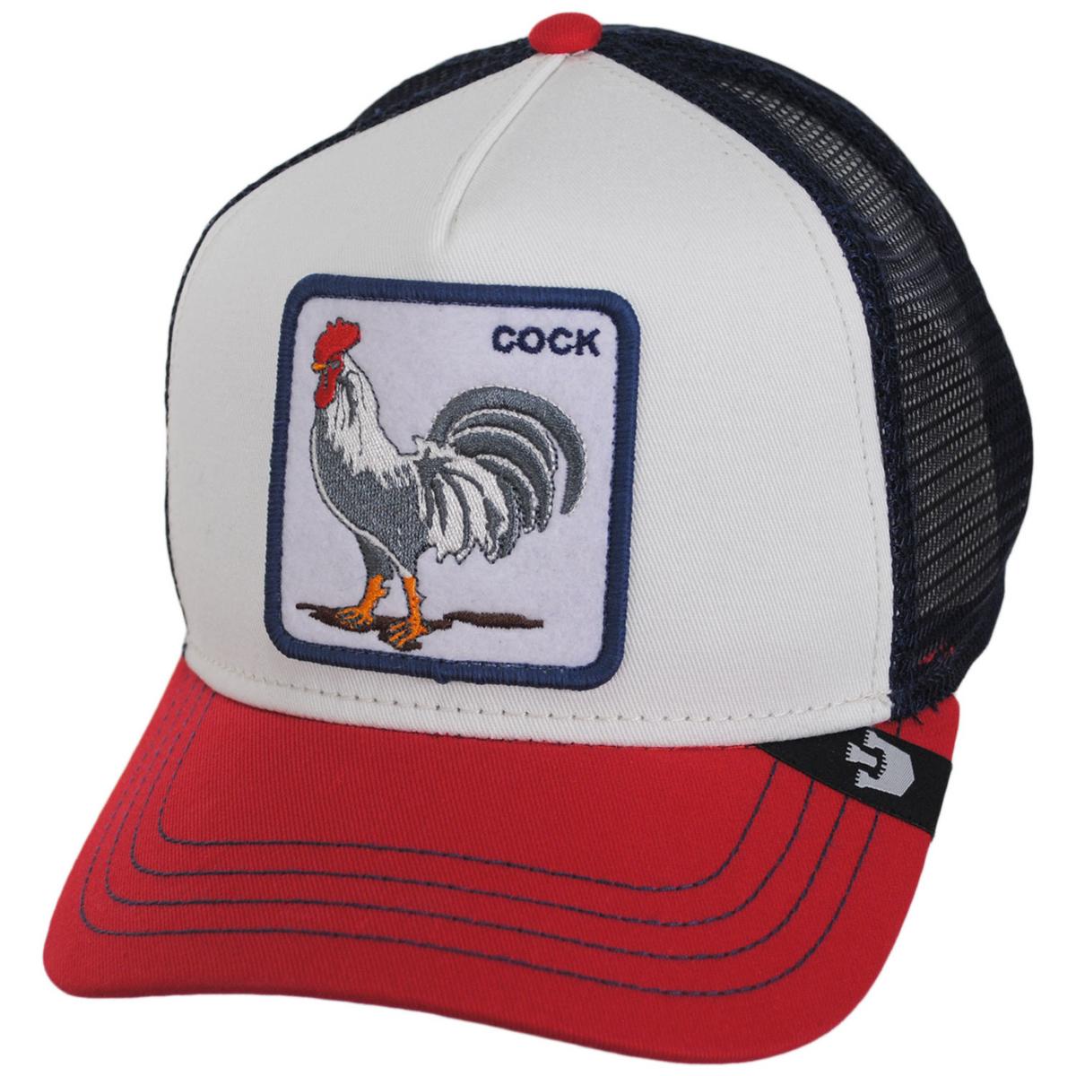 Goorin Bros | Cock Mesh Trucker Snapback Baseball Cap | 200441RWB | lead | WHITE