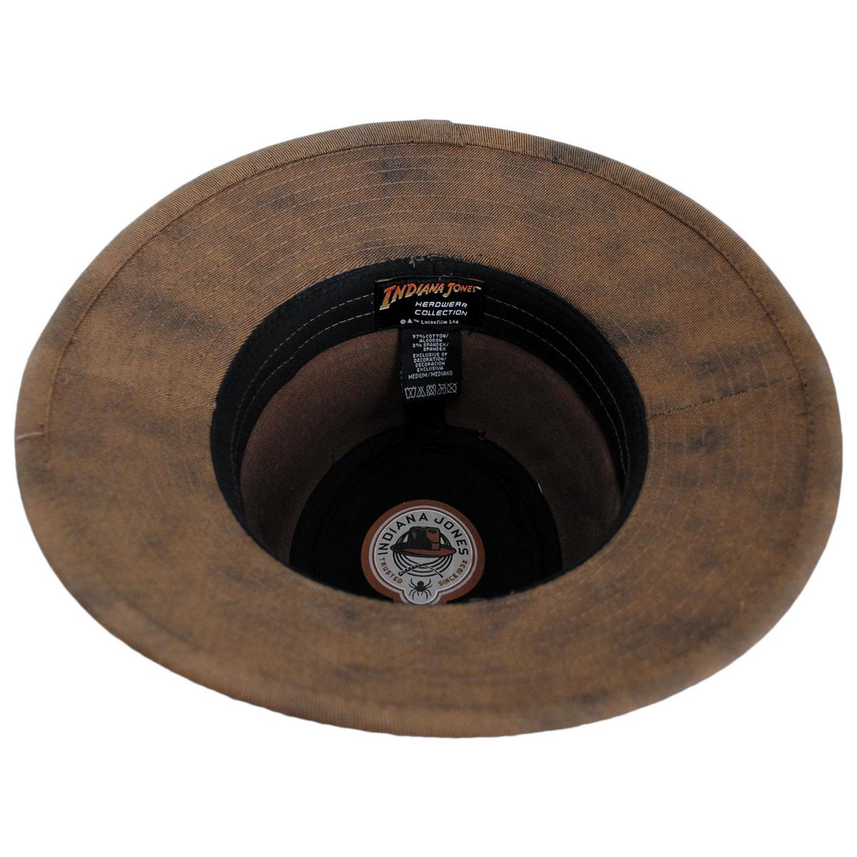 Indiana Jones | Officially Licensed Covenant Timber Cloth Safari Fedora Hat | 140173 | under | BROWN