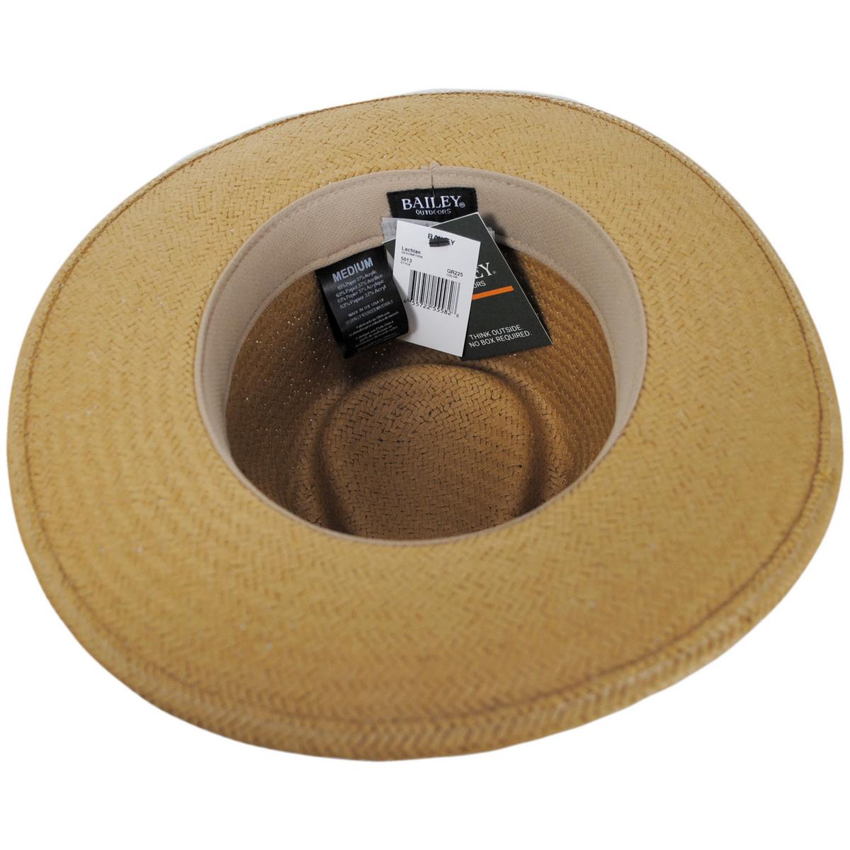 Bailey 1922 | Lachlan Raindura Straw Fedora Hat | 127875 | under | GRIT
