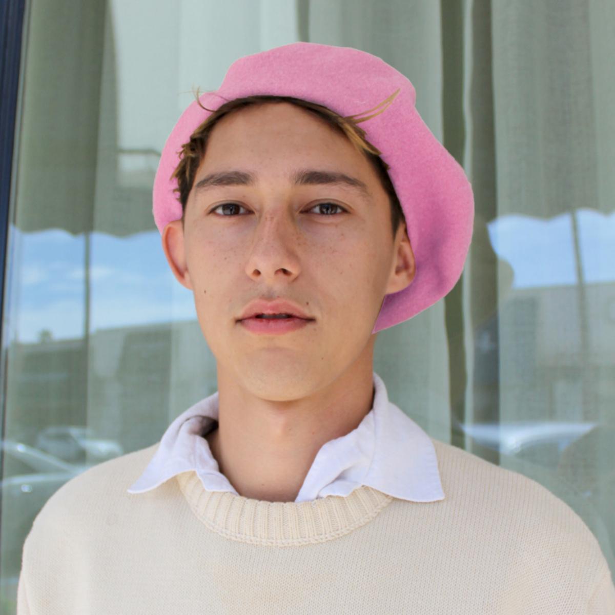 Village Hat Shop | Wool Fashion Beret | 152500 | lsmone | PINK