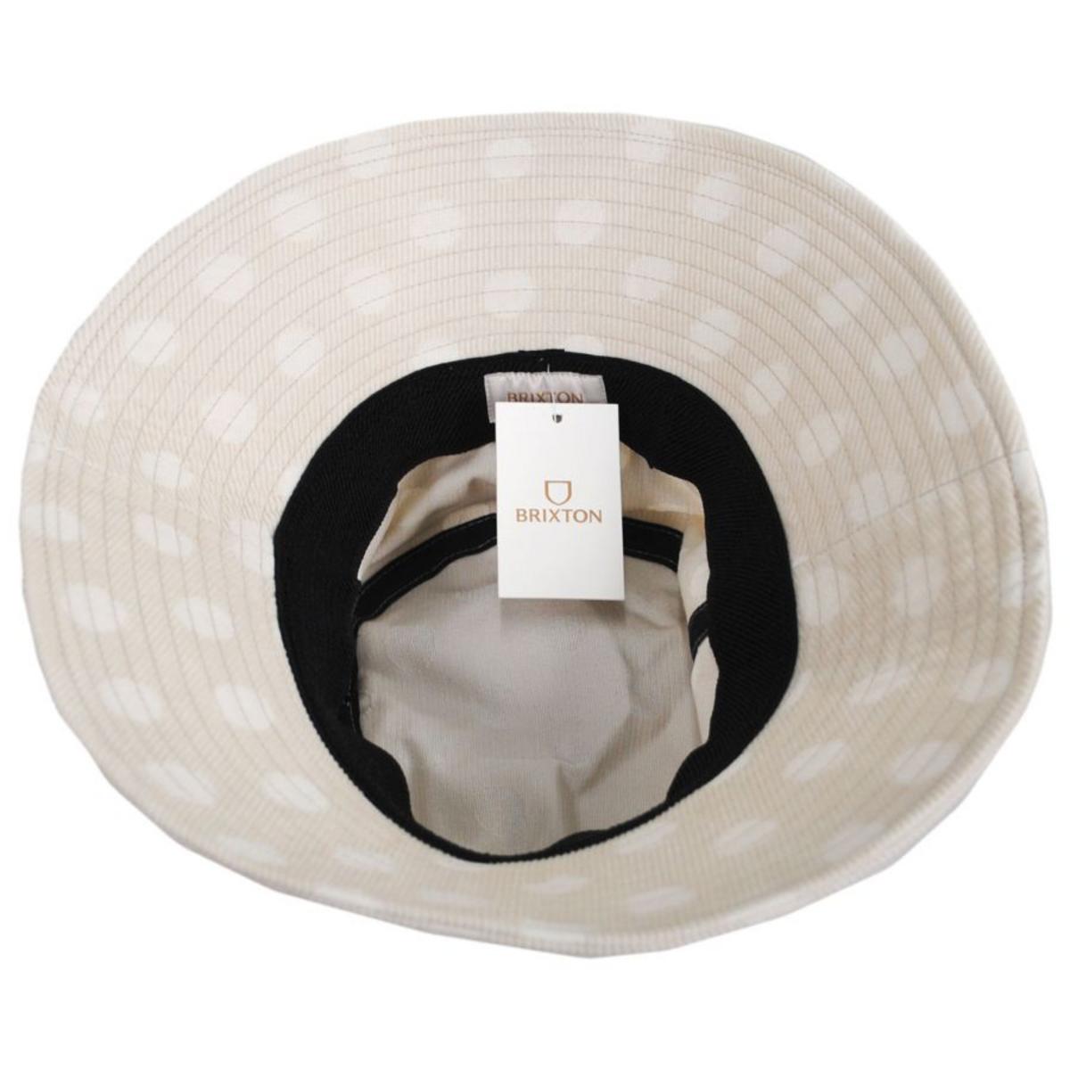 BRIXTON HATS | Dylan Cotton Blend Polka Dot Bucket Hat | 185532BP | under | BEIGE