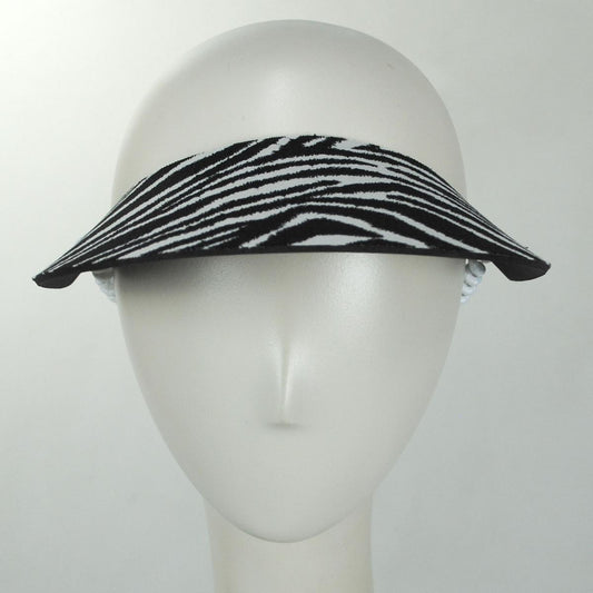 The Incredible Sunvisor | Springlace Zebra Sunvisor | 196369 | front | BLACK/WHITE
