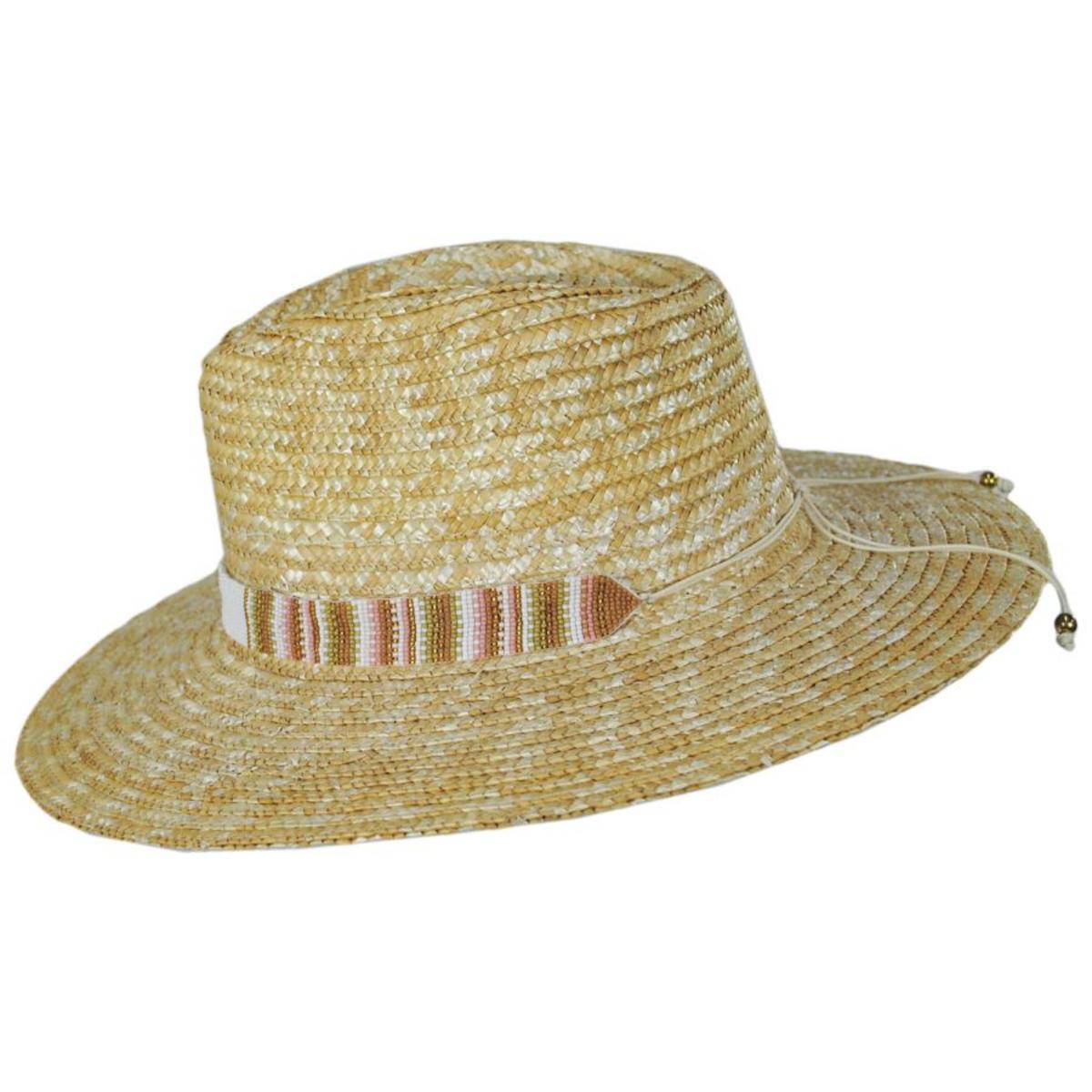 NIKKI BEACH | Tulum Wheat Straw Fedora Hat | 102695 | profile | NATURAL